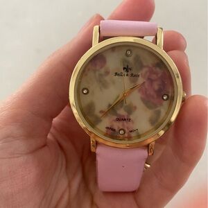 Vintage Pink Floral Watch